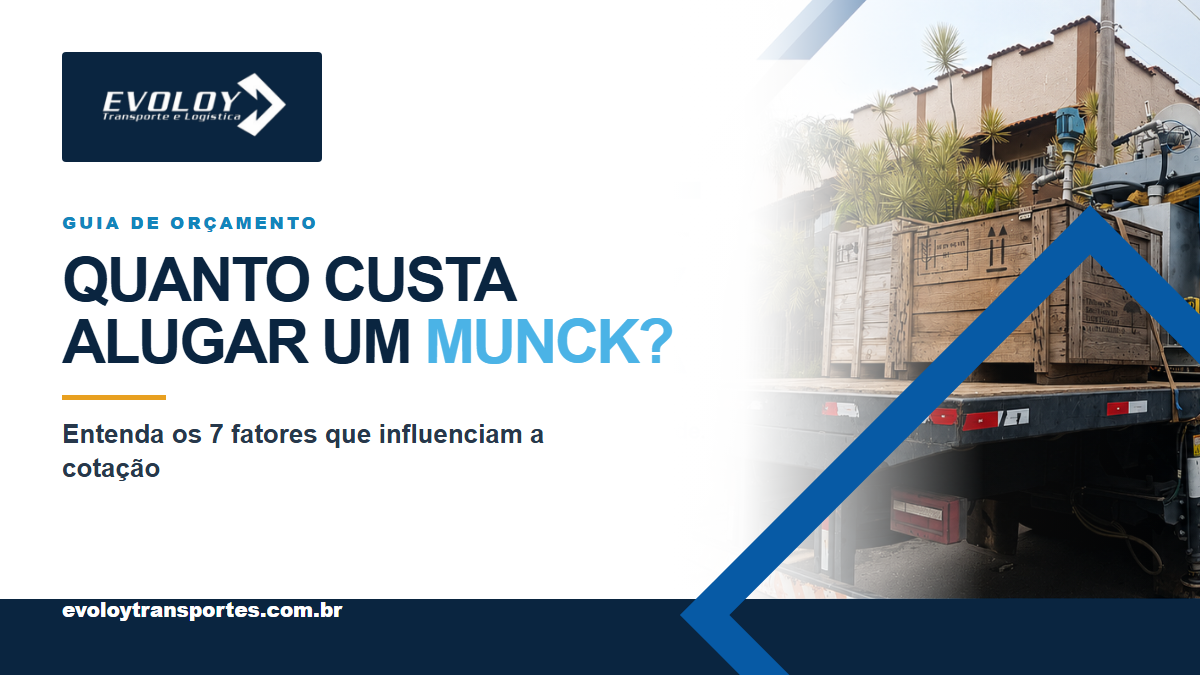 Quanto custa alugar um Munck: fatores que formam o orçamento